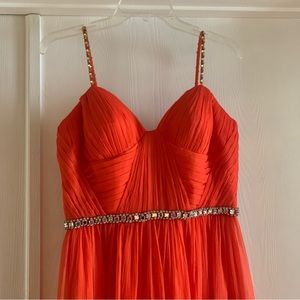 Womes Orange Formal Dress